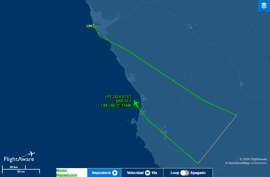 Avi�n de LATAM regresa al aeropuerto Jorge Ch�vez
