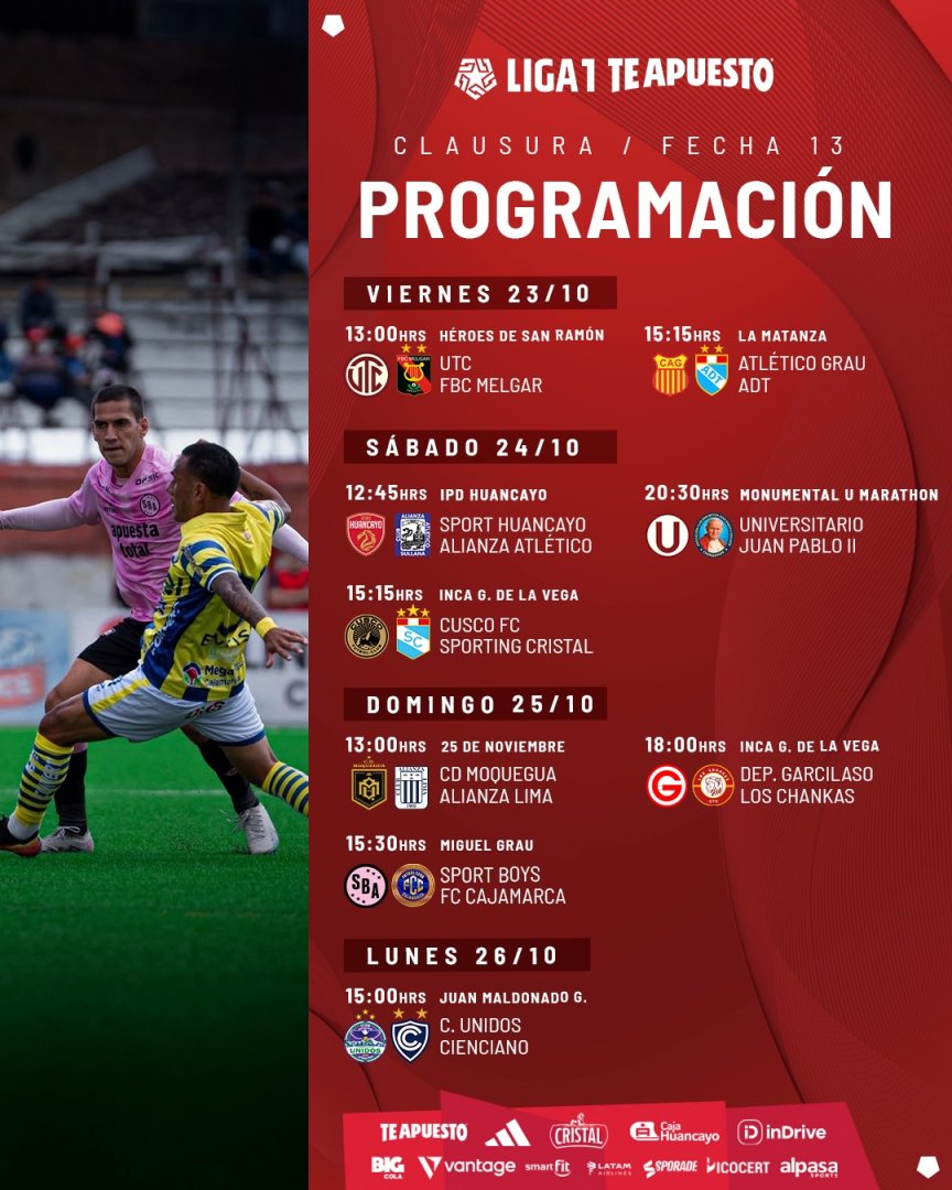 Fecha 13 del Torneo Clausura 2026 (LFP)