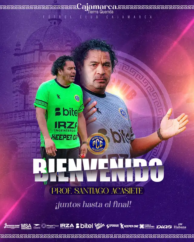 FC Cajamarca anunci� a Santiago Acasiete como su nuevo entrenador para el tramo final de la Liga1.