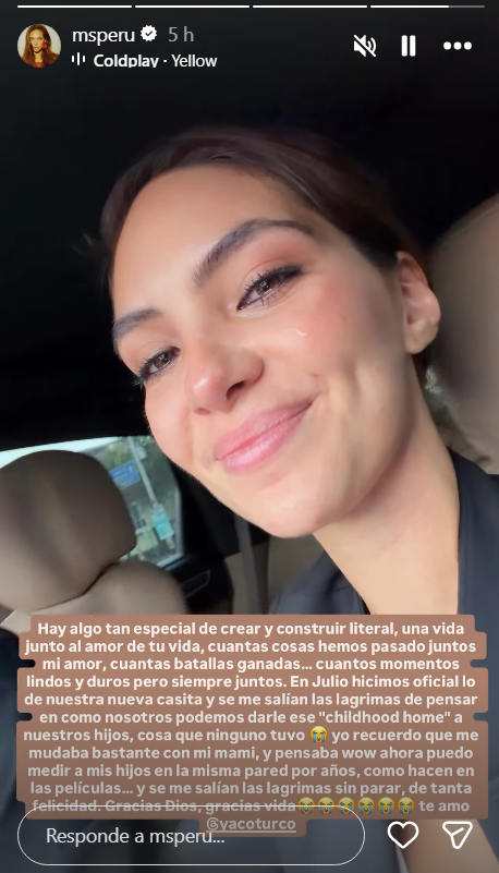 Natalie V�rtiz feliz con Yaco Eskenazi