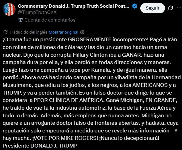 Respuesta de Donald Trump
