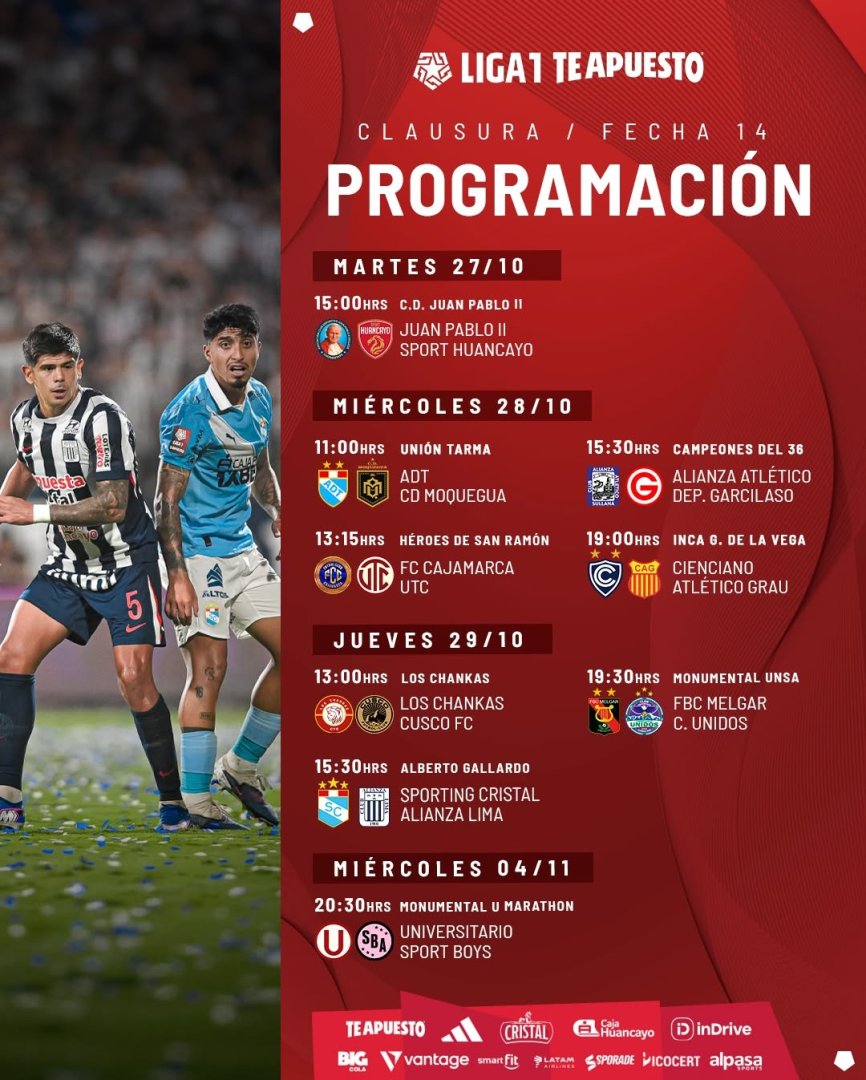 Fecha 14 del Torneo Clausura 2026 (LFP)