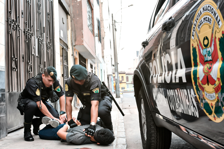 Intervención policial.