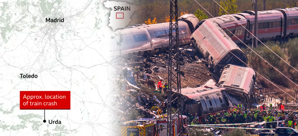 Accidente ferroviario en Toledo, en España.