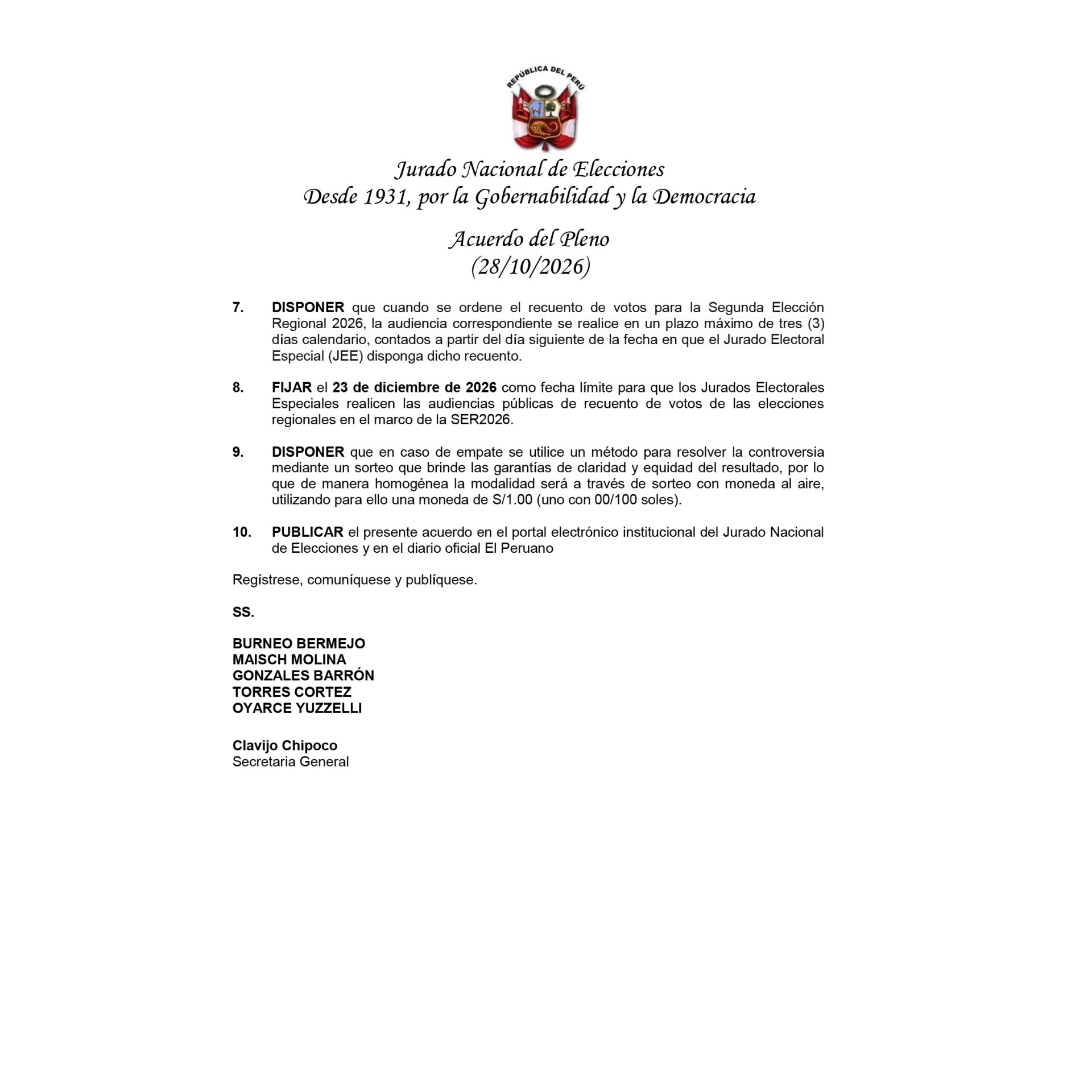 23 de diciembre de 2026 será la fecha límite
