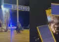 Costa Verde: retiran letrero met�lico que cay� sobre la v�a y bloque� el tr�nsito por varias horas