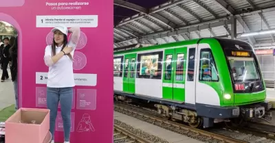 Campa�a de c�ncer de mama en el Metro de Lima