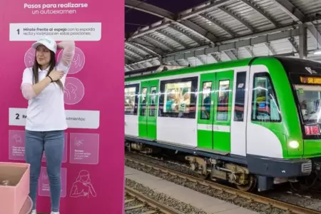 Campa�a de c�ncer de mama en el Metro de Lima