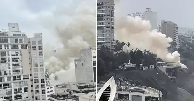 Se registra incendio en acantilado de la Costa Verde en Miraflores