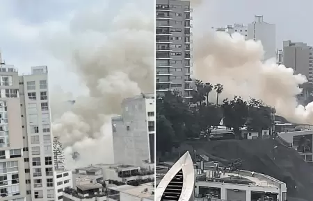 Se registra incendio en acantilado de la Costa Verde en Miraflores