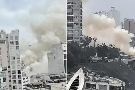 Se registra incendio en acantilado de la Costa Verde en Miraflores