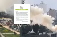 Municipalidad de Miraflores se pronuncia sobre incendio forestal ocasionado en el Malecón de la Reserva