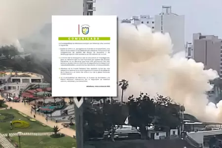 Municipalidad de Miraflores se pronuncia sobre incendio forestal ocasionado en e