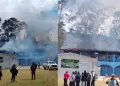 Cajamarca: incendio por presunta detonaci�n obliga a suspender votaci�n en colegio de Sorochuco