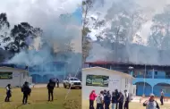 Cajamarca: incendio por presunta detonación obliga a suspender votación en colegio de Sorochuco