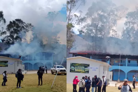 Incendio por presunta detonaci�n obliga a suspender votaci�n en colegio de Soroc