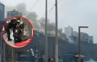 Incendio en Miraflores: hombre es hallado con quemaduras en la zona baja del acantilado de la Costa Verde