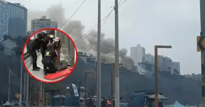 Hombre es hallado con quemaduras en acantilado de la Costa Verde
