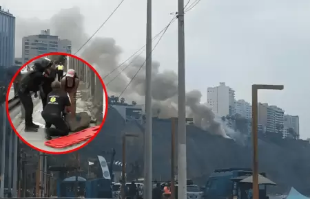 Hombre es hallado con quemaduras en acantilado de la Costa Verde