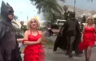 Insólita escena en las ERM 2026: electores acuden a votar disfrazados de Batman y Harley Quinn