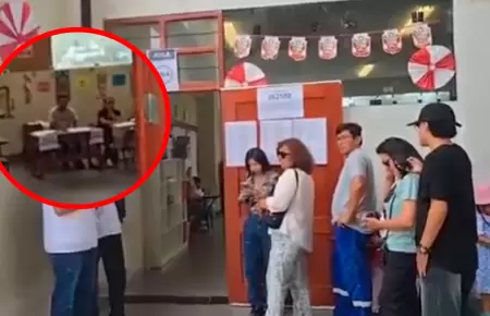 Miembro de mesa pide permiso para ir al ba�o y no regres�.