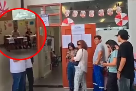 Miembro de mesa pide permiso para ir al ba�o y no regres�.