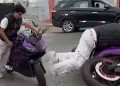 Ley Seca: Joven en presunto estado de ebriedad es captado en c�maras cayendo de su moto frente a Universidad San Marcos