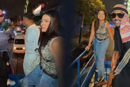 Briela Cirilo echa agua a sujeto por orinar en la calle