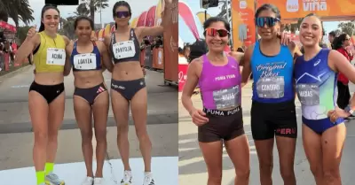 Aydee Loayza y Nicolasa Condori ganan el oro en la Marat�n de Vi�a del Mar