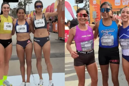 Aydee Loayza y Nicolasa Condori ganan el oro en la Marat�n de Vi�a del Mar