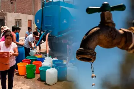 Zonas afectadas por el corte de agua.