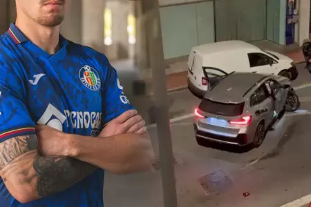 Futbolista fue detenido tras accidente vial.