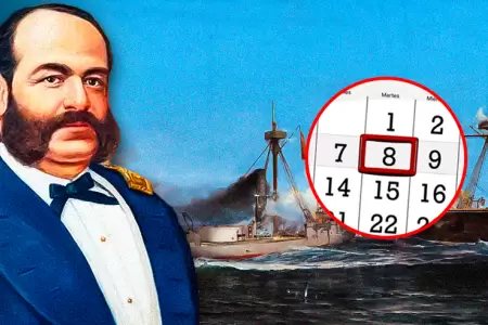 Feriado 8 de octubre conmemora el Combate de Angamos.