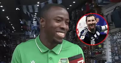 Defensa de Ben�n se rinde ante Messi previo a su despedida de Argentina