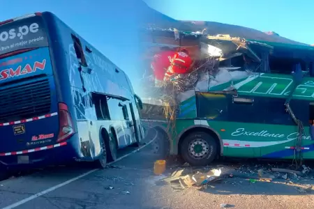 Choque de buses en Moquegua deja varios heridos.