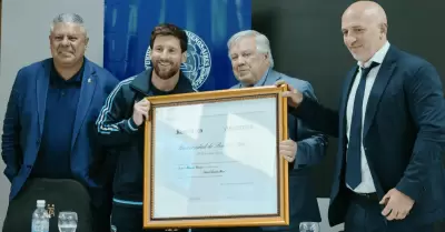 Lionel Messi recibi� hoy el t�tulo Doctor Honoris Causa de la UBA