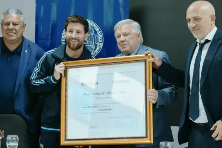Lionel Messi recibi� hoy el t�tulo Doctor Honoris Causa de la UBA