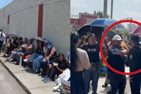 Polic�a desaloja carpas en exteriores de estadio San Marcos