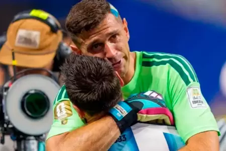 Un gesto antes del partido.