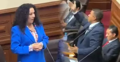 Tenso momento en el Congreso durante debate.