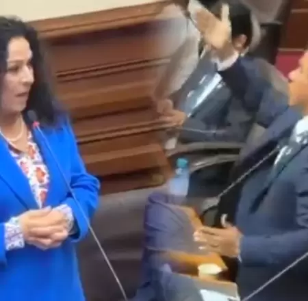 Tenso momento en el Congreso durante debate.
