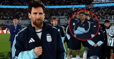 Enzo Fern�ndez llor� en despedida de Messi de la selecci�n argentina