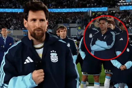 Enzo Fern�ndez llor� en despedida de Messi de la selecci�n argentina