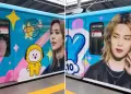 ARMYs inauguran dise�o en la L�nea 1 del Metro de Lima en honor a Jimin a horas del primer concierto de BTS