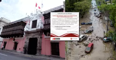 Canciller�a habilita contacto de emergencia para peruanos tras aluvi�n en Santia