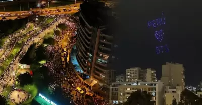 Show de drones en Miraflores por BTS