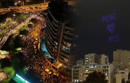 Show de drones en Miraflores por BTS