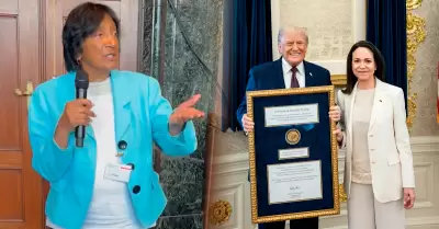 La nueva ganadora tuvo un gesto ir�nico tras recibir la noticia