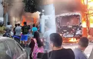 Santa Anita: incendio consume bus de transporte público cerca de la avenida La Encalada
