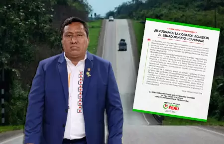 Senador denunci� ataque durante recorrido de fiscalizaci�n.